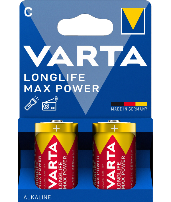 Varta Longlife Max Power C 2-pack Batterijen