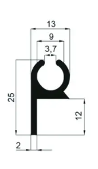 Ocs Tentrail met Hoek 2.5 meter 5 Stuks