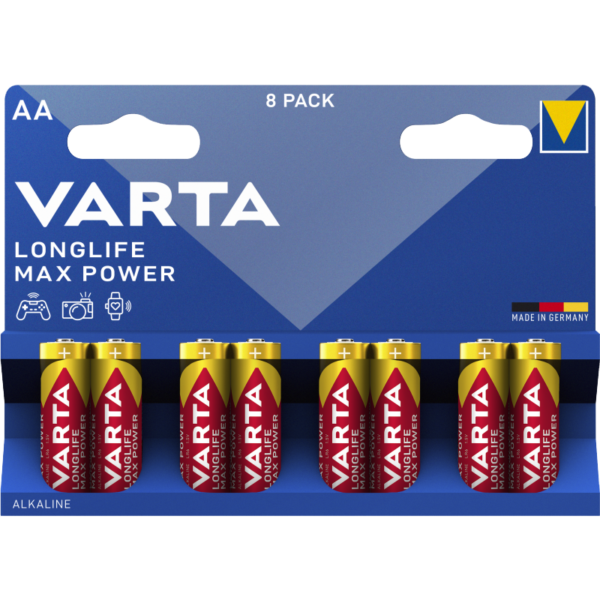 Varta Longlife Max Power AA 8-pack Batterijen