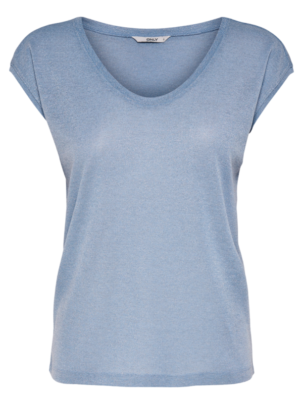 Only Silvery Lurex Top