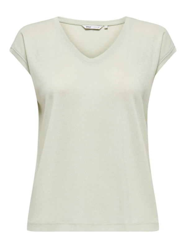 Only Silvery Lurex Top