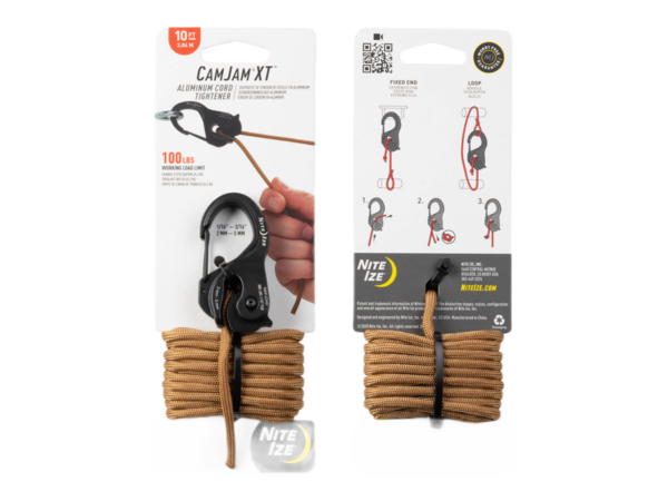 Nite Ize Camjam XT Spanhaak met Coyote Koord