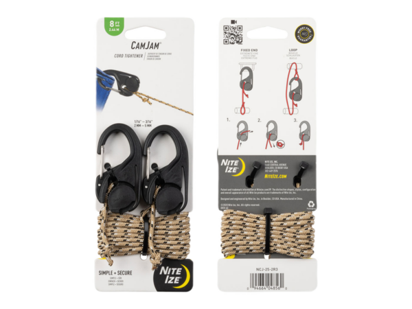 Nite Ize Camjam Spanhaak met Tan Koord