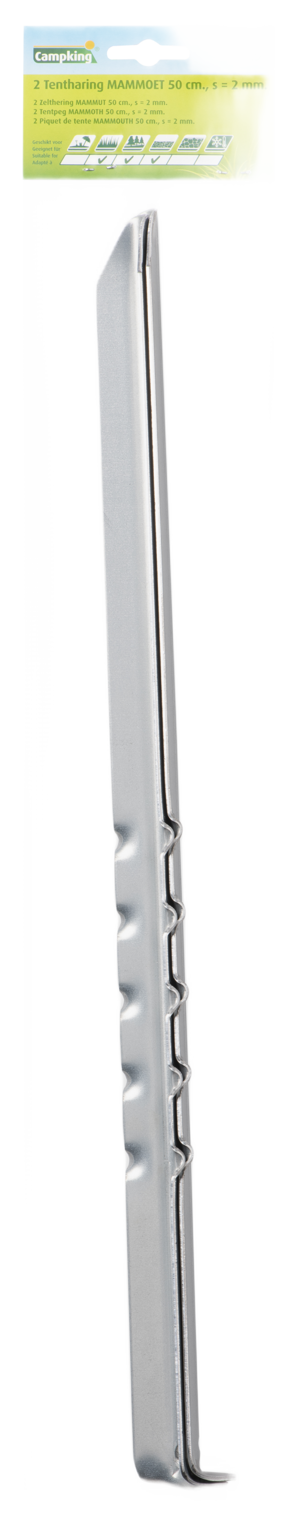 Campking Mammoet haring 50cm 2stuks