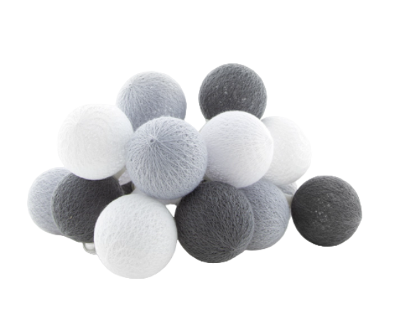 Cotton Ball Lights Buitenlichtslinger Gris Extension Kit